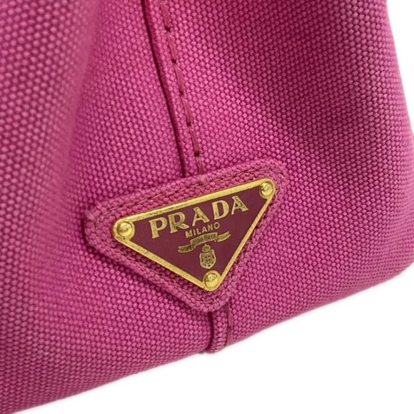 PRADA Canapa - Pink Canvas Tote Bag 332-062425 - Picture 10 of 10